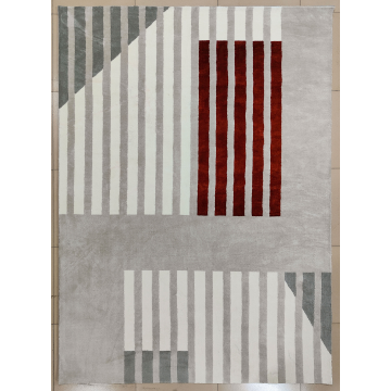 Alfombra TY Art - Rojo/Gris