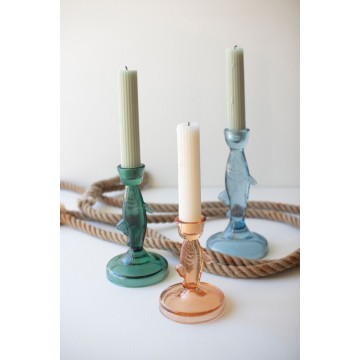 Glass Fish Taper Candle...